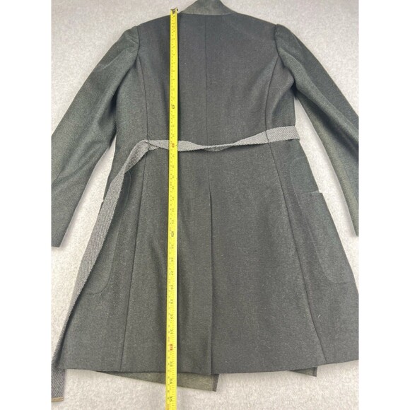 Brunello Cucinelli Coat Womens 40 EU 4 US Wool Silk Blend Belted Luxury Trench - Picture 8 of 16